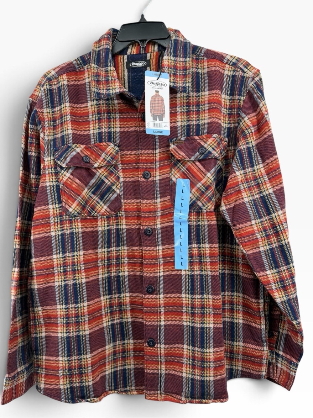 Buffalo Men's Red Plaid Flannel Shirt - Large